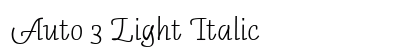 Auto 3 Light Italic preview