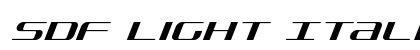 SDF Light Italic Light Italic preview