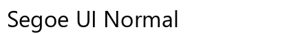 Segoe UI Normal Preview