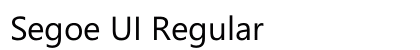 Segoe UI Regular Preview