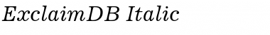 ExclaimDB Italic Font
