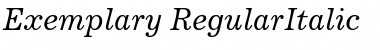 Exemplary RegularItalic Font