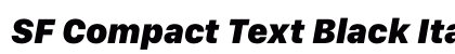 SF Compact Text Black Italic Preview