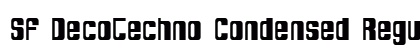 SF DecoTechno Condensed Regular preview