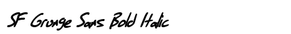 SF Grunge Sans Bold Italic Preview