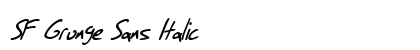 SF Grunge Sans Italic preview