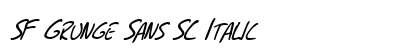 SF Grunge Sans SC Italic preview