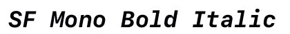 SF Mono Bold Italic Preview