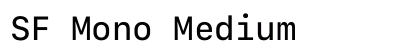 SF Mono Medium preview