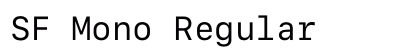 SF Mono Regular Preview