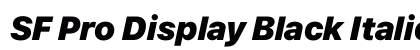 SF Pro Display Black Italic Preview