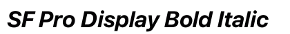 SF Pro Display Bold Italic Preview