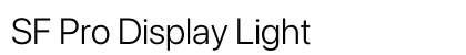 SF Pro Display Light Preview