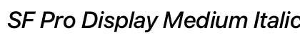 SF Pro Display Medium Italic Preview