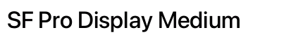 SF Pro Display Medium preview