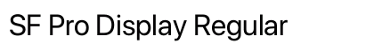 SF Pro Display Regular Preview