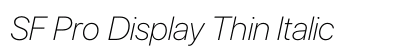 SF Pro Display Thin Italic Preview