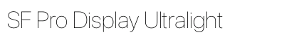 SF Pro Display Ultralight Preview