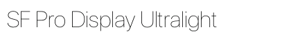 SF Pro Display Ultralight Preview