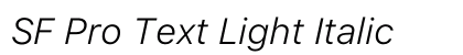 SF Pro Text Light Italic preview