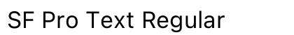 SF Pro Text Regular Preview