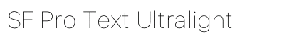 SF Pro Text Ultralight Preview