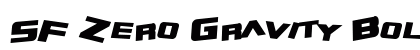 SF Zero Gravity Bold Italic Preview