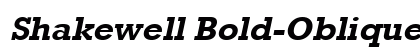 Shakewell Bold-Oblique Preview
