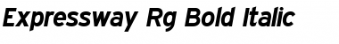 Expressway Bold Italic Font Expressway Bold Italic Font
