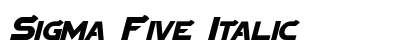 Sigma Five Italic Preview