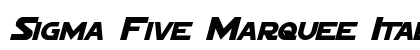 Sigma Five Marquee Italic Preview