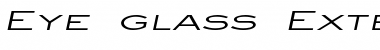 Eye glass Extended Italic Font