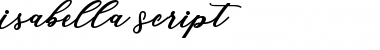 Isabella Script Regular Font