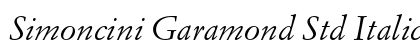 Simoncini Garamond Std Italic Preview