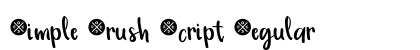 Simple Brush Script Regular preview