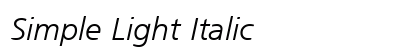 Simple Light Italic preview