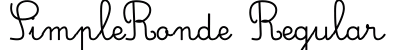 SimpleRonde Regular preview