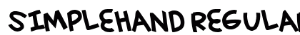 simplehand Regular preview
