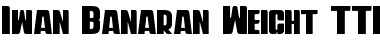 Iwanbanaran Weight Regular Font