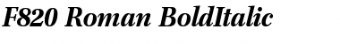 F820-Roman BoldItalic Font