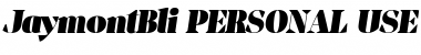 Jaymont PERSONAL Black Italic Font