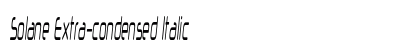 Solane Extra-condensed Italic Preview