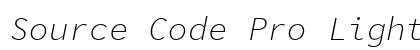 Source Code Pro Light Italic preview