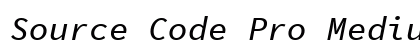 Source Code Pro Medium Italic preview