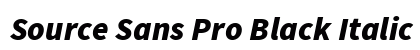 Source Sans Pro Black Italic preview