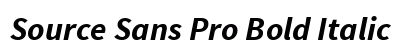 Source Sans Pro Bold Italic Preview