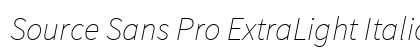 Source Sans Pro ExtraLight Italic preview