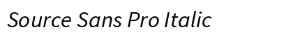 Source Sans Pro Italic preview