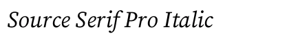 Source Serif Pro Italic preview
