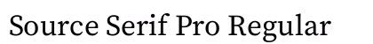 Source Serif Pro Regular Preview